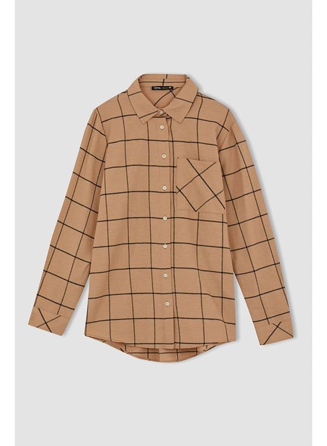 Woman Brown Long Sleeve Tunic LT.CAMEL